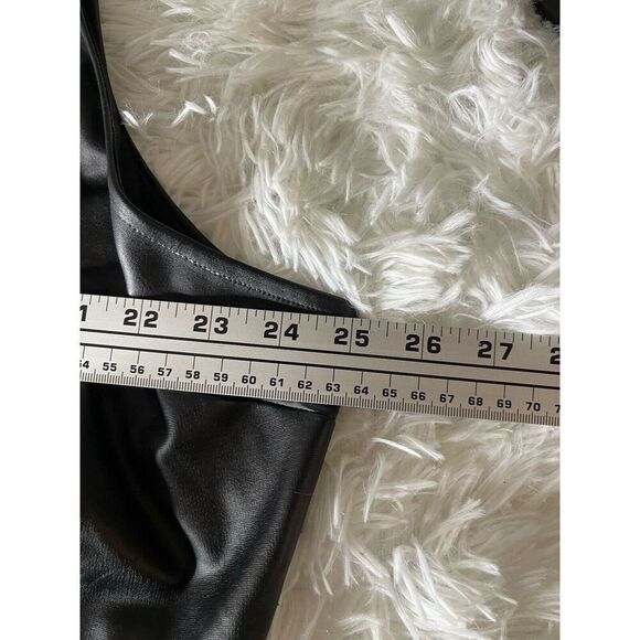 Torrid Womens Dress Faux Leather Black Plus 4 Sleeveless Fit & Flare Midi Length - Picture 6 of 9